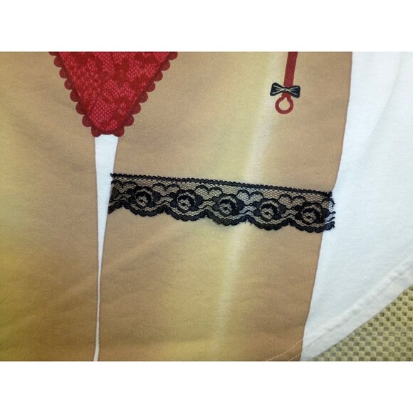 Fun2Wear Fantasies Womens Novelty Cover Up T-Shirt With Red Lingerie Print LA Im - Picture 6 of 9